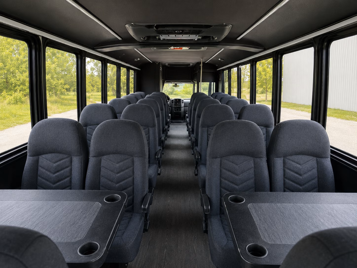 southfield 18 passenger minibus inside