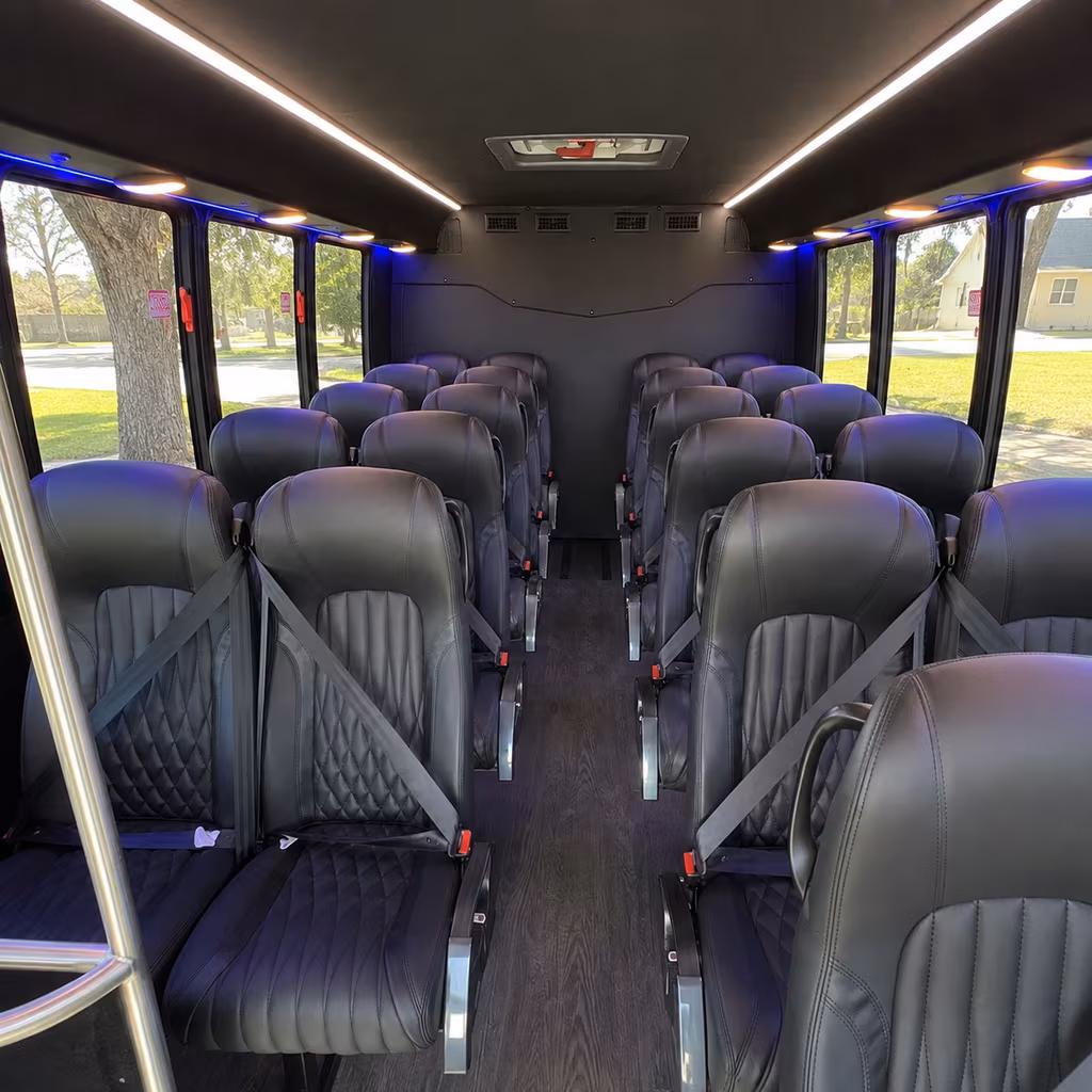 southfield 28 passenger minibus inside