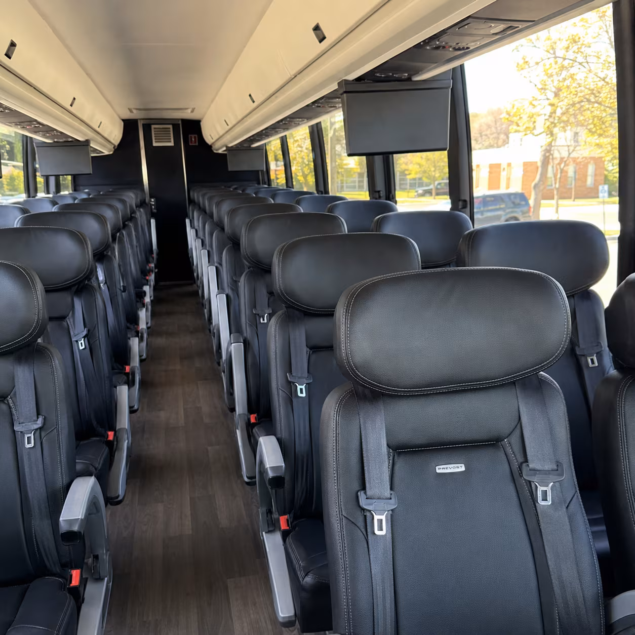 southfield 45 passenger charter bus inside