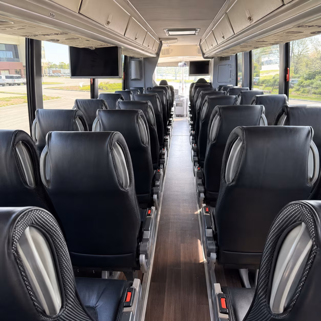 southfield 56 passenger charter bus inside