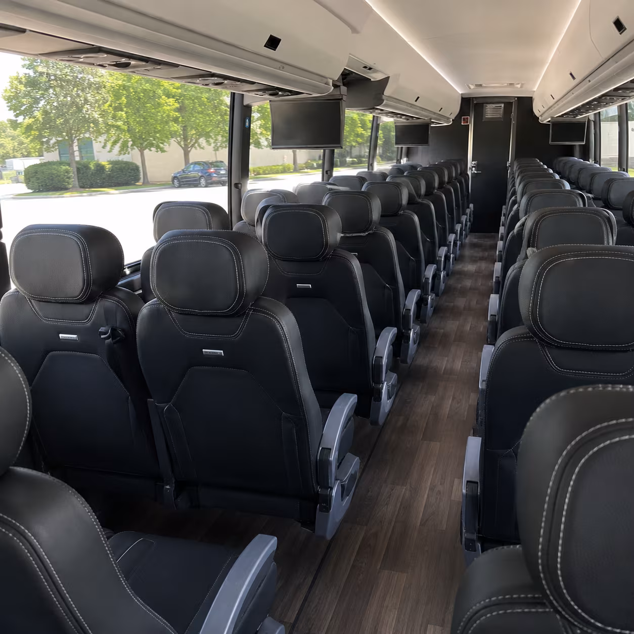 southfield 56 passenger charter bus interior